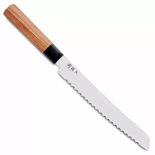 KAI Seki Magoroku Red Wood kenyérvágó kés 22,5cm (MGR-0225B)