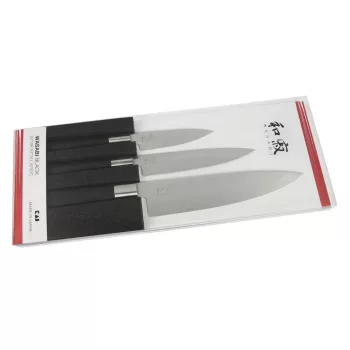   KAI Wasabi Black 3 darabos kés készlet (6710P + 6715U + 6720C) (67S-300)