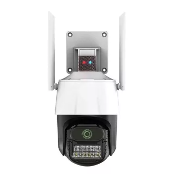   Titan 360' 5MP WiFi PTZ kültéri biztonsági kamera – iCSee, éjjellátás, mozgáskövetés, IP66 - fehér-fekete