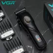 VGR V-269 Professzionális haj- és szakállvágó – T-penge, LED kijelző, töltőállomás