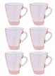 Kávéscsésze készlet 6db 170ml halvány rózsaszín 55213/1117174
