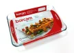 Jénai hőálló sütőtál szögletes bordázott 3,8L Borcam 59204/1001122