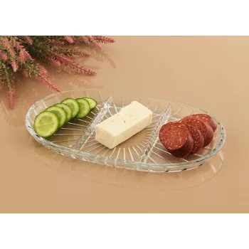   Kínáló tányér ovális osztott Elegant 54903/1206575 AKCIÓ