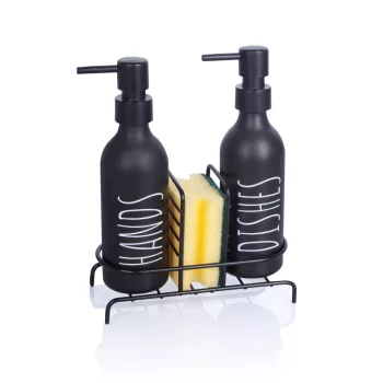Szappanadagoló üveg 2db fém állvánnyal 300ml S-1258