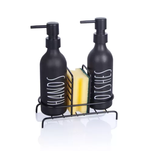 Szappanadagoló üveg 2db fém állvánnyal 300ml S-1258