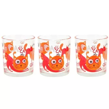 Pohár vizes Linda Funny Cat 3db 220ml S21976