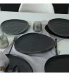 Tányér desszertes kerámia Trior fekete 23cm 956