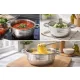 Lábas Inox üveg fedővel 4,5L Happy Cooking RS-1134