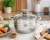 Lábas Inox 2,2L üveg fedővel Happy Cooking RS-1137