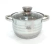 Lábas Inox 2,2L üveg fedővel Happy Cooking RS-1137