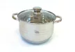 Lábas Inox 4L üveg fedővel Happy Cooking RS-1140