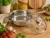 Serpenyő Inox 3,4L üveg fedővel Happy Cooking RS-1142
