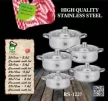 Edénykészlet 10 részes üveg fedővel Happy Cooking RS-1227
