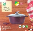 Lábas márvány bevonat 2,2L üveg fedővel Happy Cooking RS-1197
