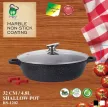 Lábas alacsony márvány bevonat 4,8L üveg fedővel Happy Cooking RS-1202