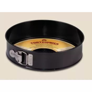   Tortaforma kör alakú csatos 24cm texturált aljjal tapadásmentes fekete 990-23