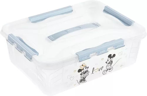 Tárolódoboz tetővel 10L Mickey Mouse átlátszó