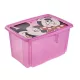 Tárolódoboz tetővel 45L Minnie Mouse pink áttetsző