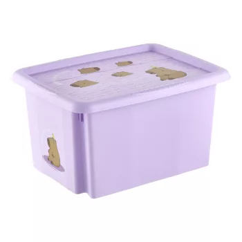Tárolódoboz tetővel  15L Kapibara lila 1224052533700