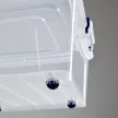 Tárolódoboz tetővel átlátszó 80L gurulós Clear 30168