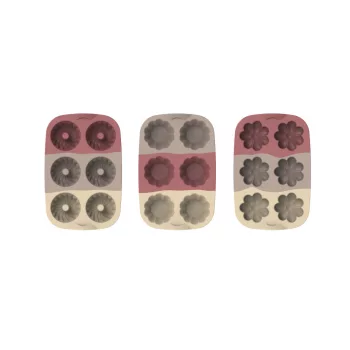 Szilikon sütőforma szett virág muffin fánk 6db 30010-2