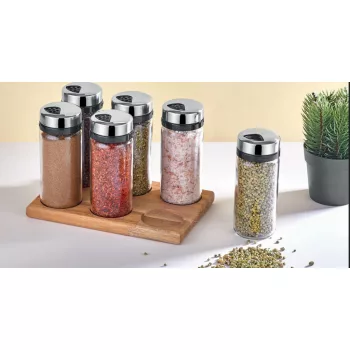 Fűszertartó üveg 6 részes szett Exclusive C-00462 AKCIÓ