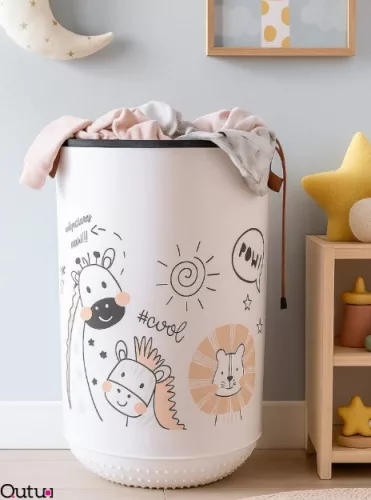 Univerzális tároló szövet felső résszel Cute animals 20L