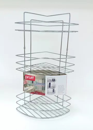 Zuhanypolc 3 szintes sarok króm 2601905