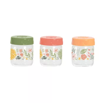 Fűszertartó mintás üveg 200ml 131504-357