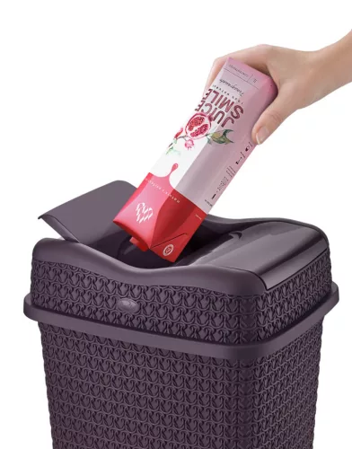 Szemetes középen billenős 16L kötött mintás 8195