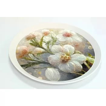 Tálca kerek vegyes dekor 46cm Wasl-018
