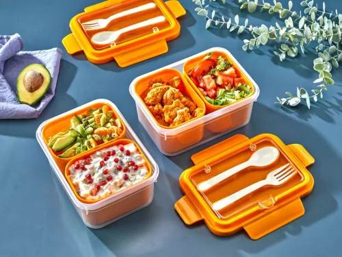 Ételtároló 2x2 részes evőeszközzel 1700ml WH-305