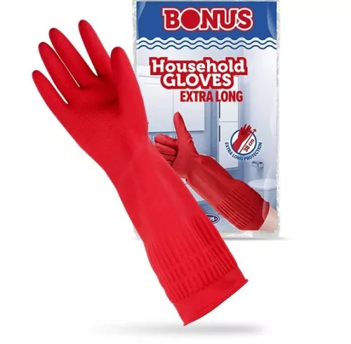 Gumikesztyű extra hosszú M méret B050