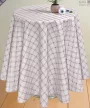 Asztalterítő viaszos vászon kerek Happy Home 138cm RS-1452