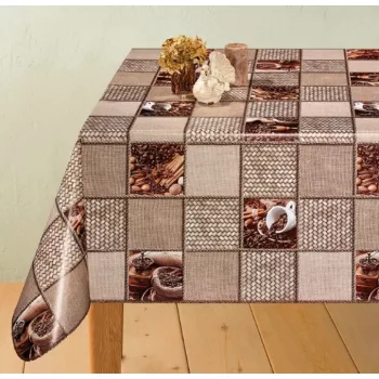 Asztalterítő viaszos vászon Happy Home 140x200cm RS-1454