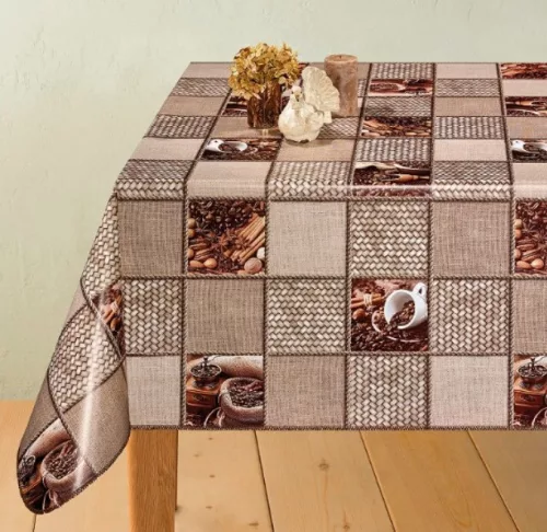 Asztalterítő viaszos vászon Happy Home 140x200cm RS-1454