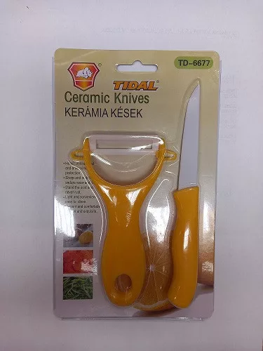 Zöldséghámozó + kés kerámia bevonat TD-6677