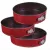Tortaforma gránit bevonat kör alakú csatos 3db Piros (24-26-28cm) BM-334
