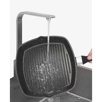 Grill serpenyő üveg fedővel tapadásmentes CF-GP28