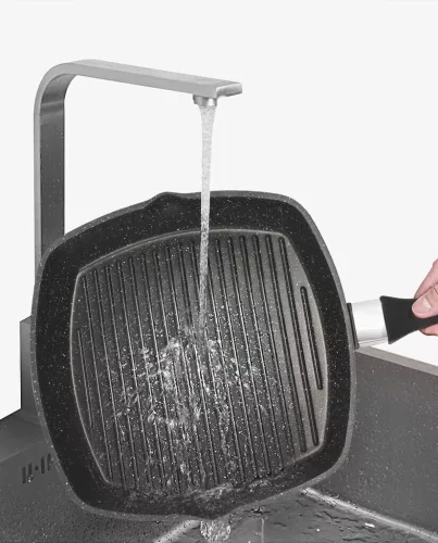 Grill serpenyő üveg fedővel tapadásmentes CF-GP28