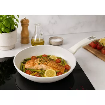 Serpenyő gránit bevonat krém színű 24cm BM-7705-24