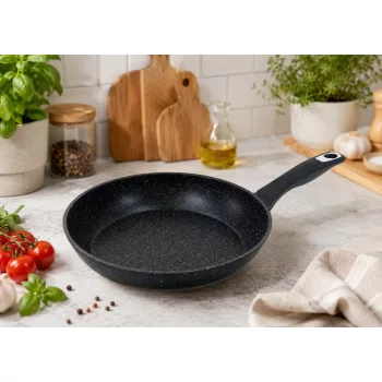Serpenyő gránit bevonat fekete 22cm BM-7706-22