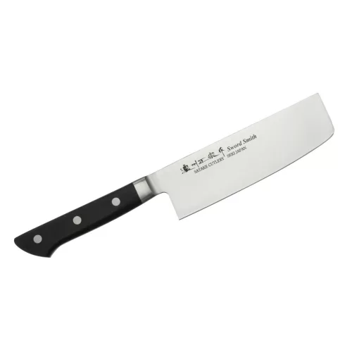 Satake 803-649 Satoru Nakiri japán konyhakés, 16 cm penge hossz, rozsdamentes acél, kemény műanyag markolat
