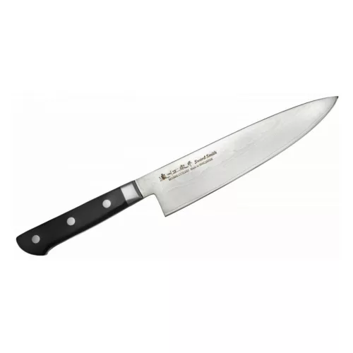 Satake 805-544 Daichi Gyuto (Séf) japán damaszk konyhakés, 20 cm-es penge hossz, damaszk acél, pakka fa markolat