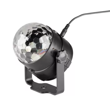   SAL DL80R projektoros party lámpa, RGB LED, 80 mm átmérő, álló vagy körbe forgó fényeffekt, akár 100 m2-re