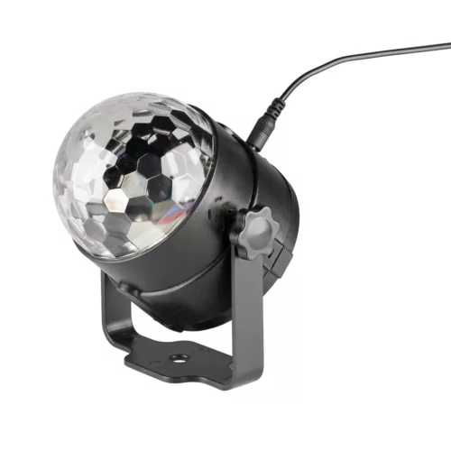 SAL DL80R projektoros party lámpa, RGB LED, 80 mm átmérő, álló vagy körbe forgó fényeffekt, akár 100 m2-re