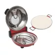 HOME HGPZ30 elektromos pizzasütő, 1200W, max. 430 °C, mechanikus hőmérő, pizzakő, duplafalú ablak, alsó/felső sütés
