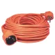 Home NV 2-5/OR/1,5 hosszabító, 5 m, H05VV-F 3G1,5 mm2 kábel, IP 20 kivitel, 250V~/16A/3680W, pipa alakú dugó és egyenes lengő aljzat, na