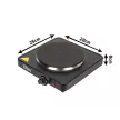 Zilan ZLN2174 elektromos főzőlap, 1500 W, 1 főzőlap, hőmérséklet szabályozó, fekete