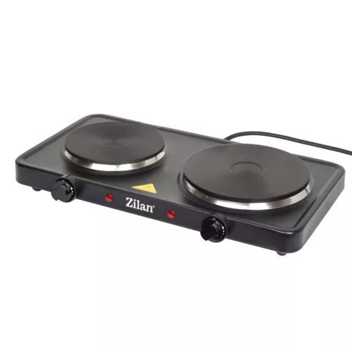 Zilan ZLN2181 elektromos főzőlap, 2500 W, 2 főzőlap, 2 db hőmérséklet szabályozó, fekete